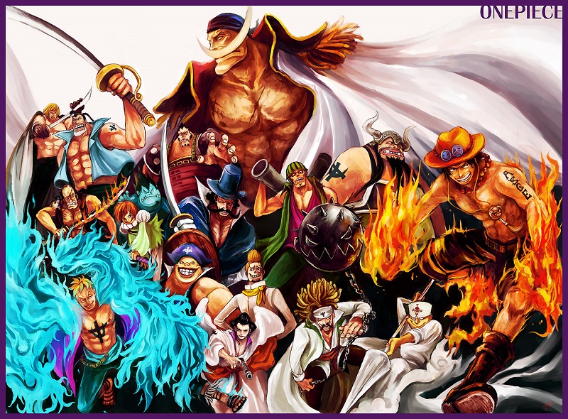 The Names of the 16 Whitebeard Pirate Fleet Commanders - One Piece