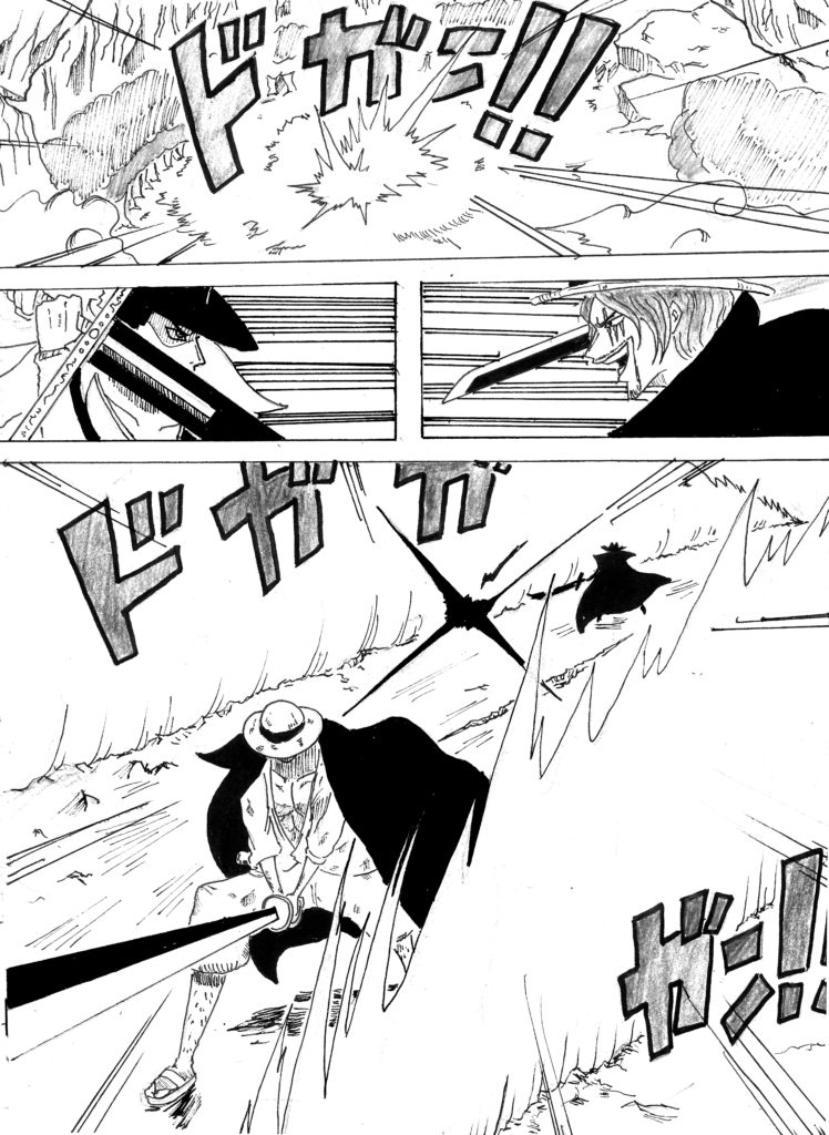 MIHAWK vs SHANKS! Full length hand drawn chapter! - One Piece