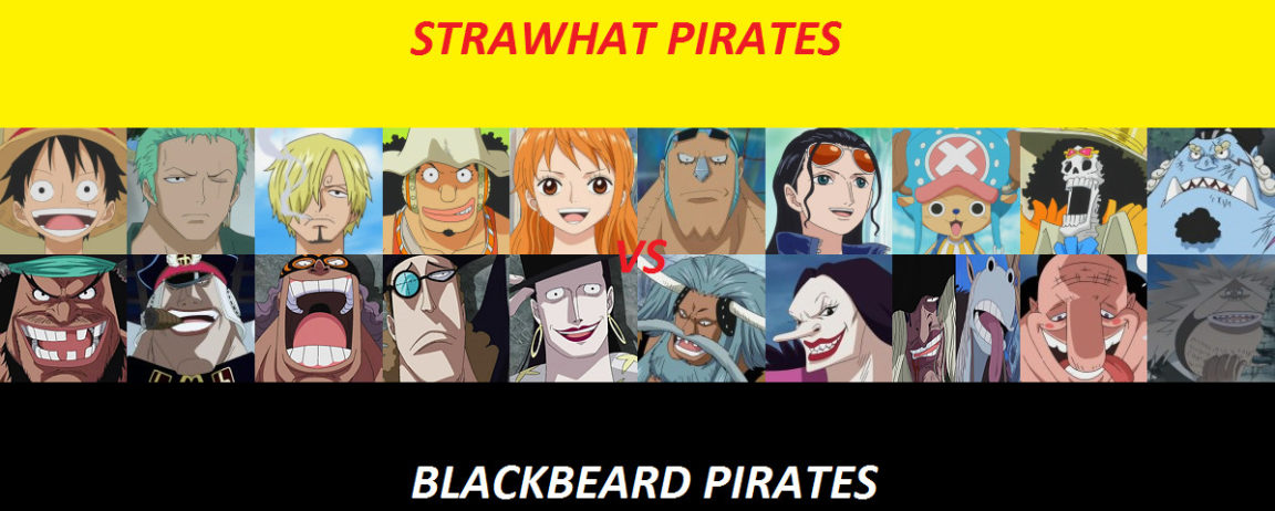 Blackbeard Pirates vs Straw Hat Pirates 1v1 Matchups - One Piece