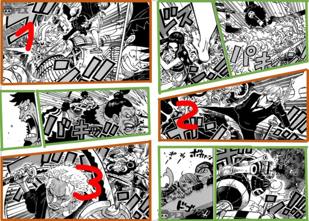 The Pattern Of Monster Trio S Positioning In Recent Panels One Piece