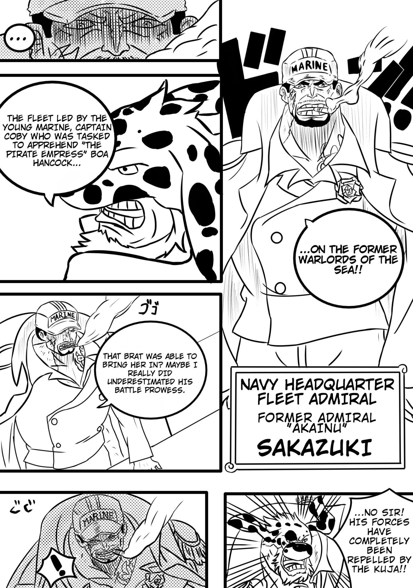 Aokiji Vs Akainu Full Length Hand Drawn Chapter One Piece