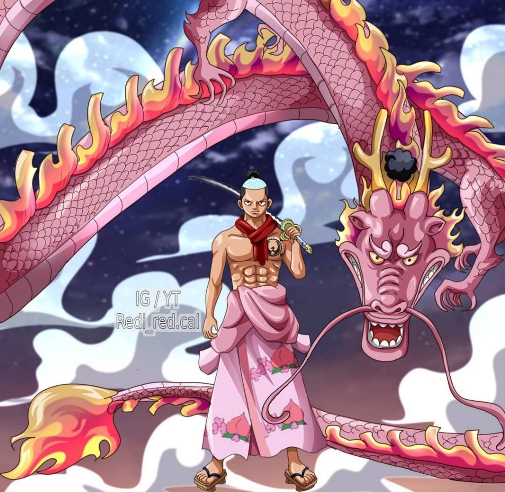 Momonosuke Dragon One Piece Wano 4k Digital Painting