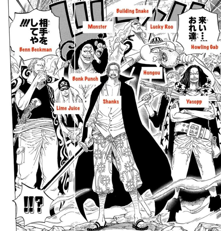 The Names of the Red Hair Pirates Members Revealed! - One Piece