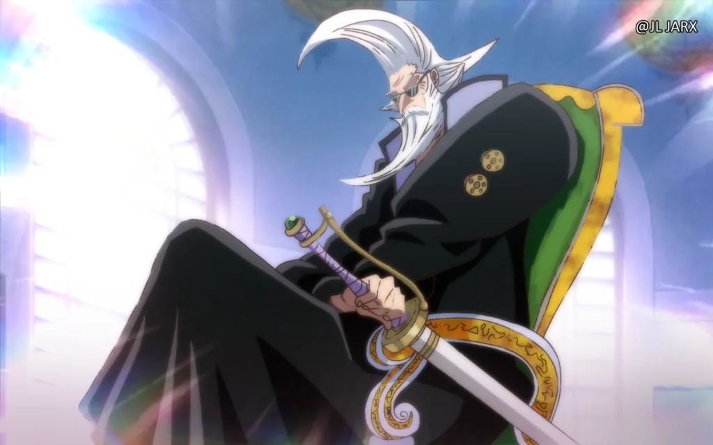 So Leader of the Holy Knights:Figarland Garling. What are you think about  his power lvl? Is he Admiral lvl? Or above them/Below them? (1086  Spoiler:………………..He is the Former King of God Valley 